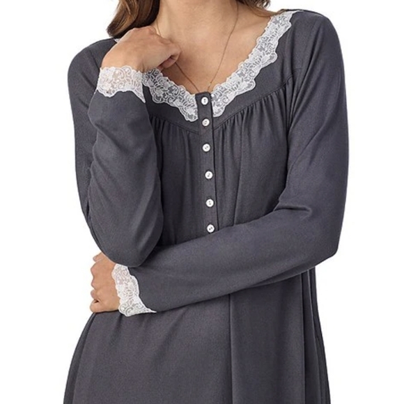 Eileen West Long Sleeve Waltz Nightgown - Size L - Picture 2 of 13